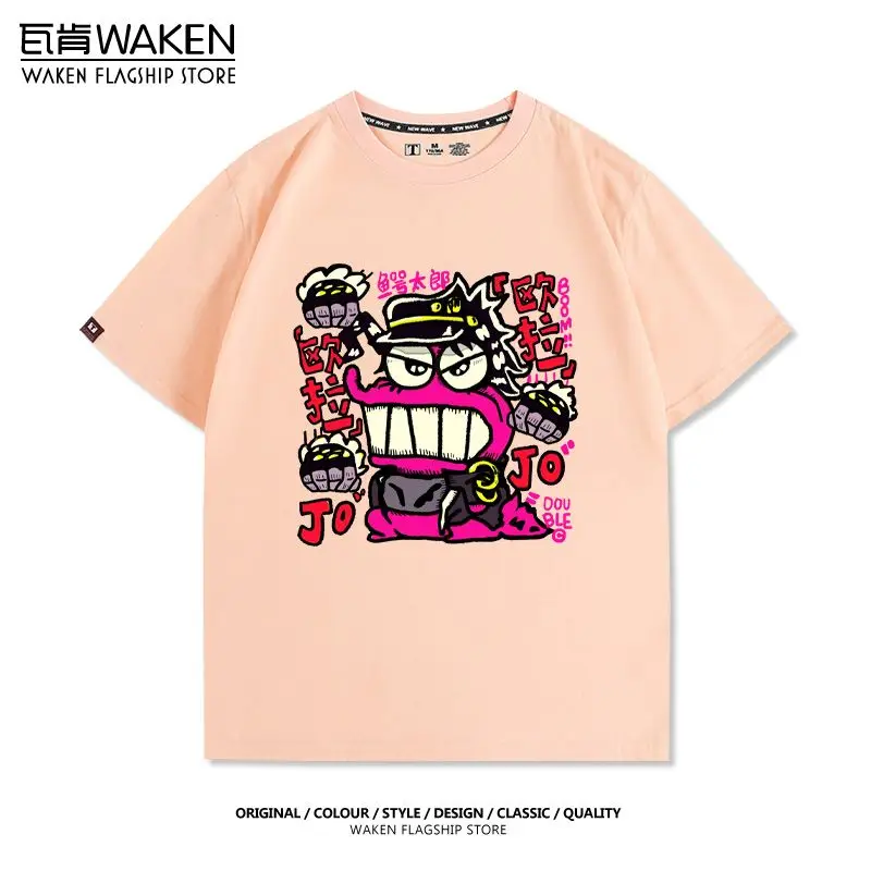 Cartoon Kawaii Crayon Shin-Chan Jojo T-Shirt Crayon Shin-Chans Summer T-Shirt Soft Comfortable Short Sleeve Creative Girl Gifts