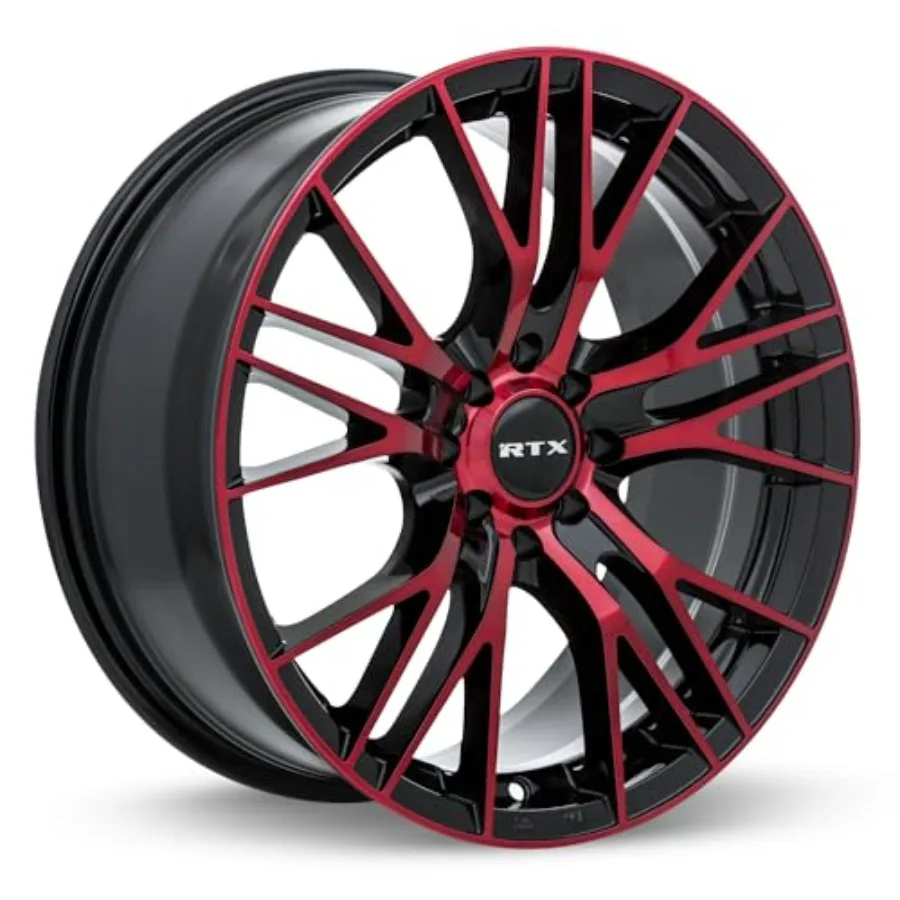 

Литой диск Vertex 17x7.5 5x114.3 ET40 C73.1 черный с красной проточкой для внедорожников и седанов (высокая производительность)