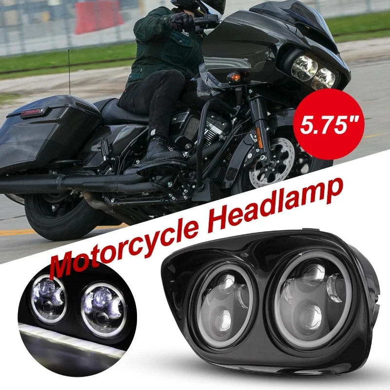 

5.75 Inch Motorcycle Headlight 45W Hi/Lo Beam Round LED Headlamp For Harley Davidson