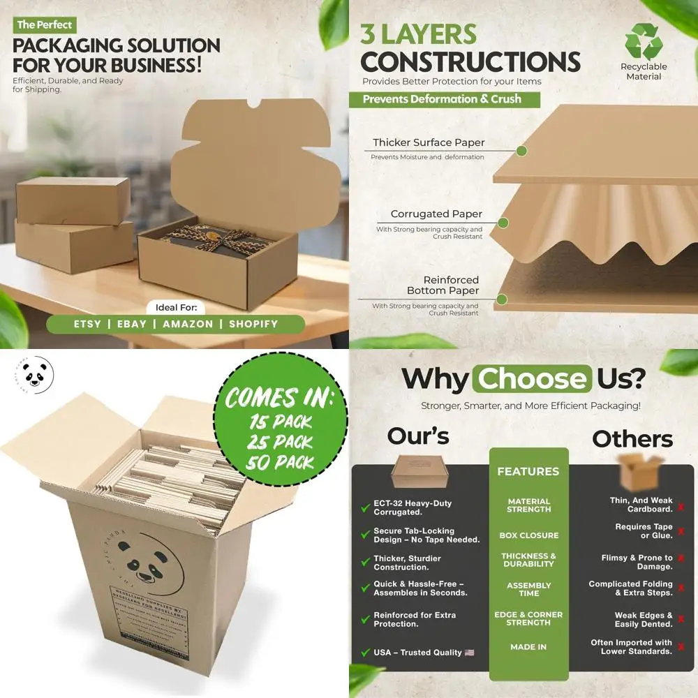 

Large Heavy-Duty Cardboard Shoe Boxes, 14.625x9.5x5.125 Inches, Self-Locking Lid, Ideal for Shoe Storage and Gift Packaging