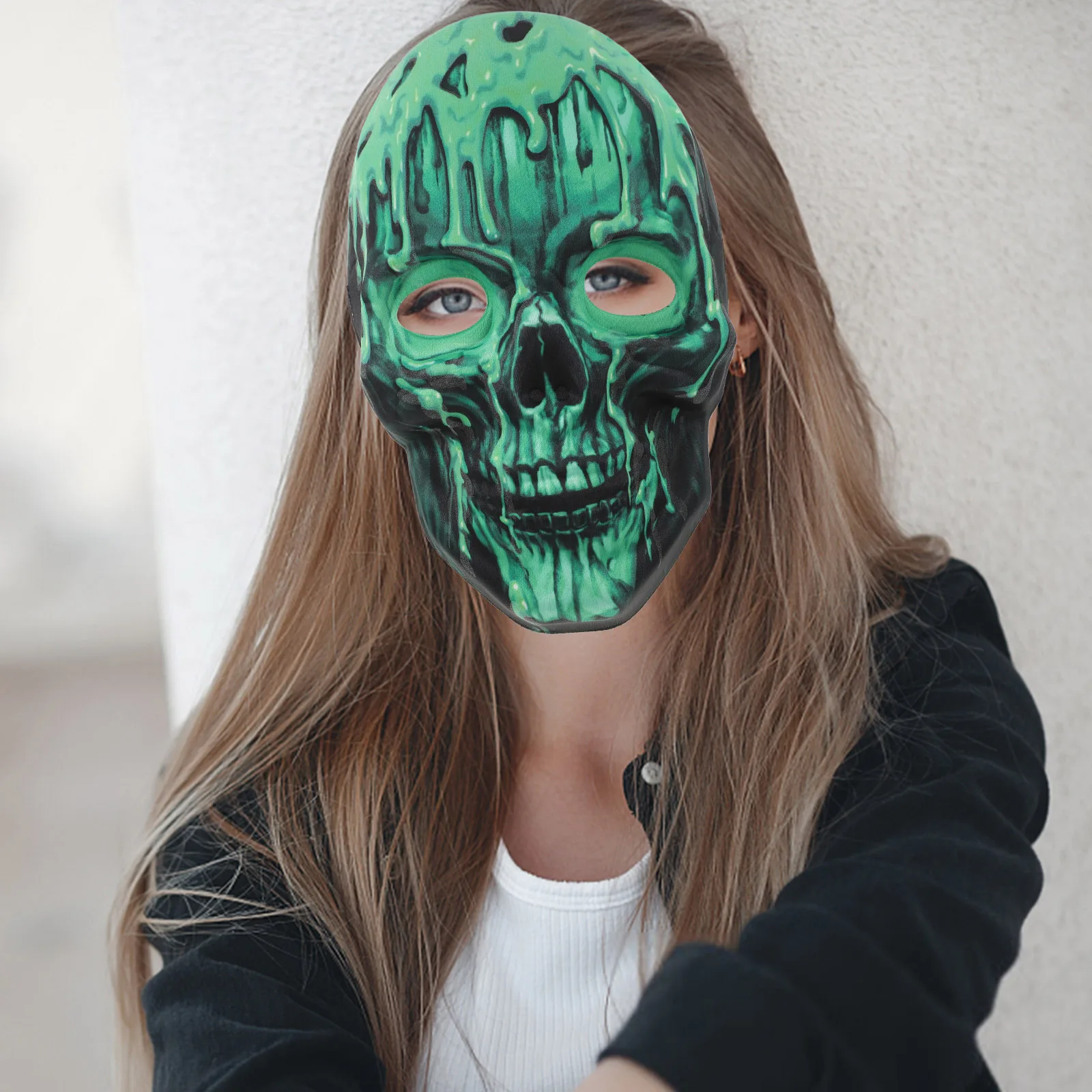 

Glow In The Halloween Costume Luminous Face For Adults Men Women Kids Adjustable Comfortable Masquerade Party