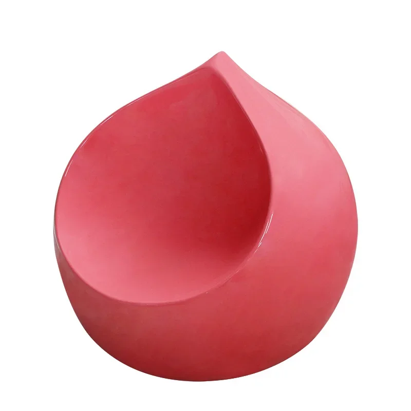 

FRP peach single seat fruit leisure seat stool living room hospitality chair commercial beauty Chen public single chair