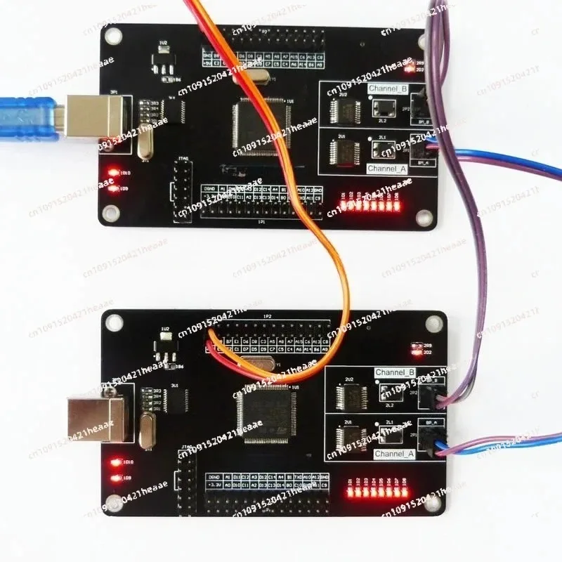 Suitable for development board  two-machine communication,to serial port,   Master control