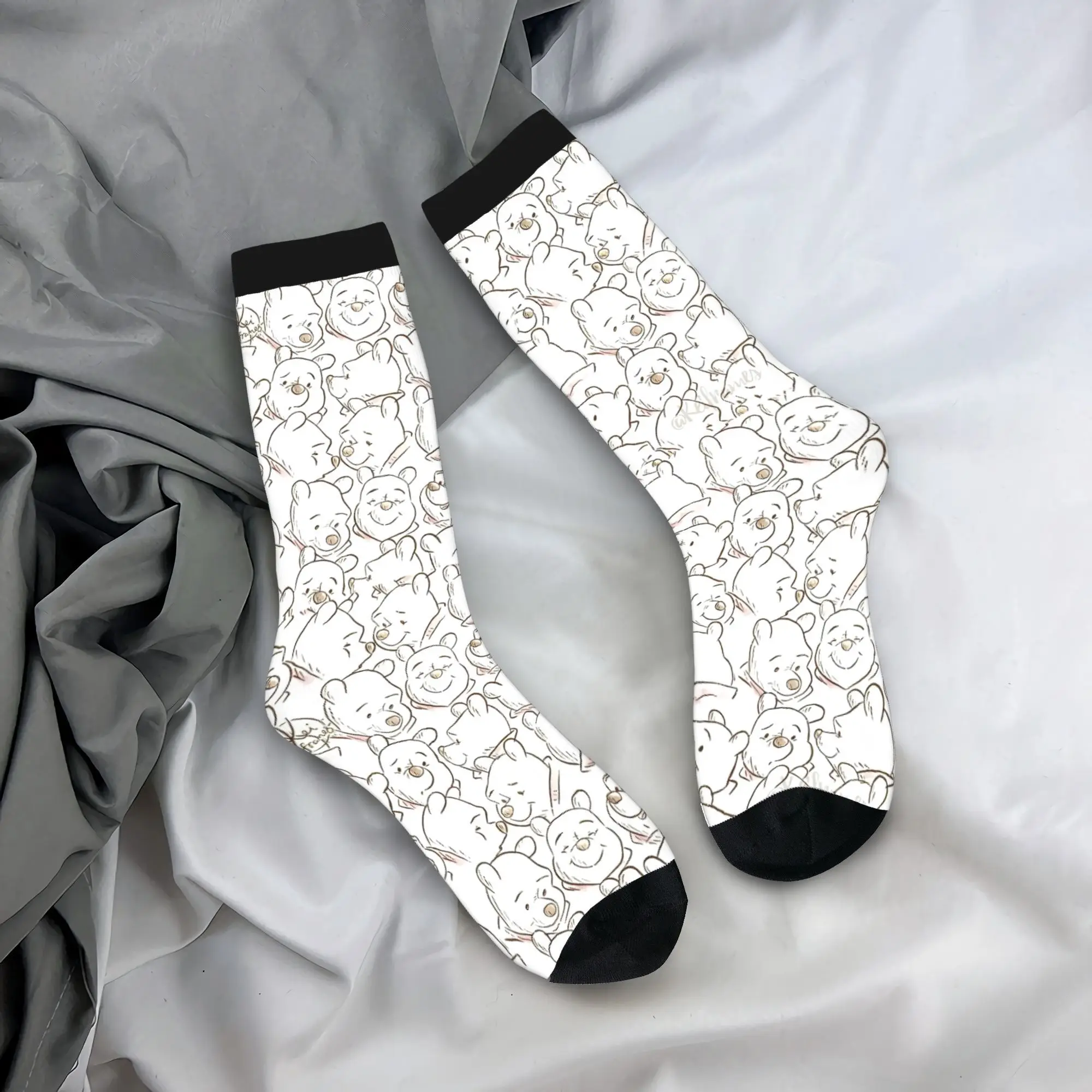 

Winnie The Pooh Group Socks Kawaii Cartoon Stockings Anti Skid Couple Socks Medium Soft Winter Leisure Outdoor Sports Socks