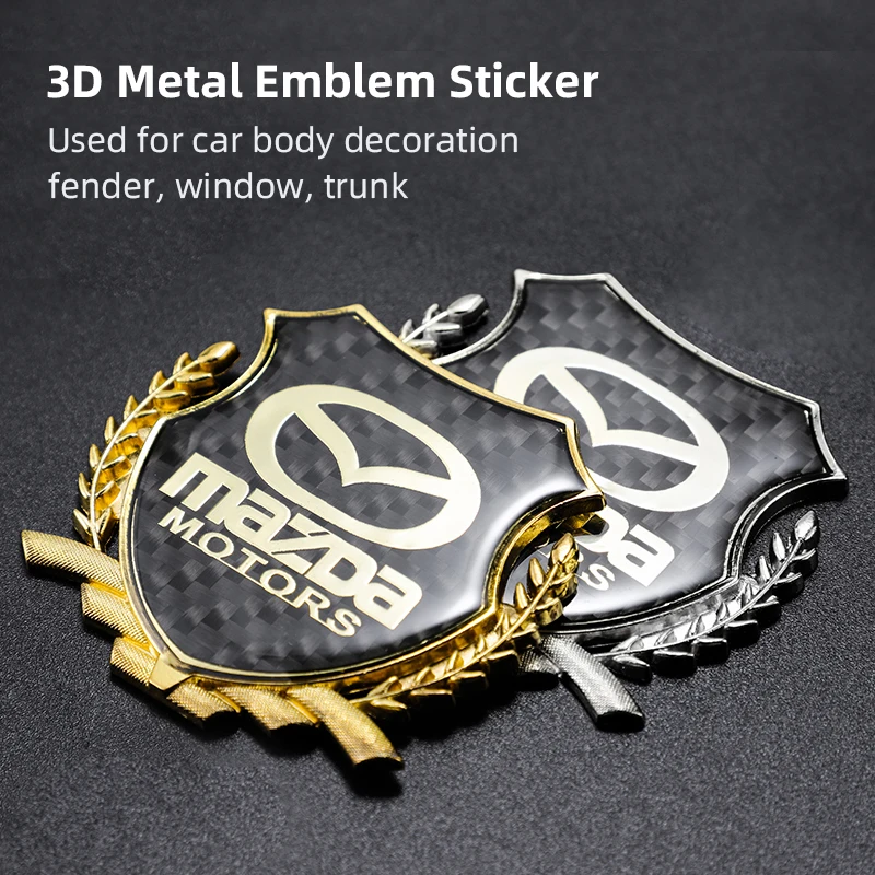 

2Pcs Mazda Metal Car Stickers Emblem Mark Auto Accessories For MazdaSpeed 2 3 5 6 Atenza CX80 CX70 CX90 CX3 CX5 CX8 MX30 CX60