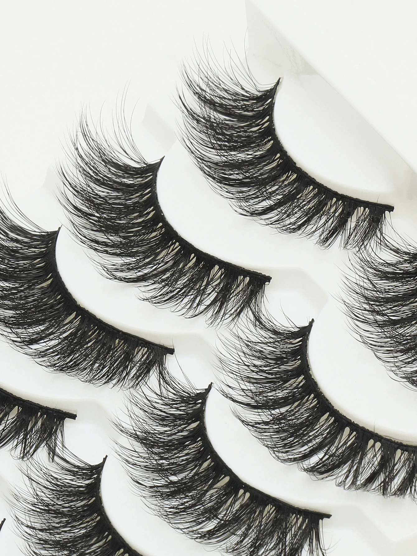 5 pares de cílios postiços naturais fofos e macios 3d vison cílios artesanais de volume longo maquiagem popular ferramentas de beleza