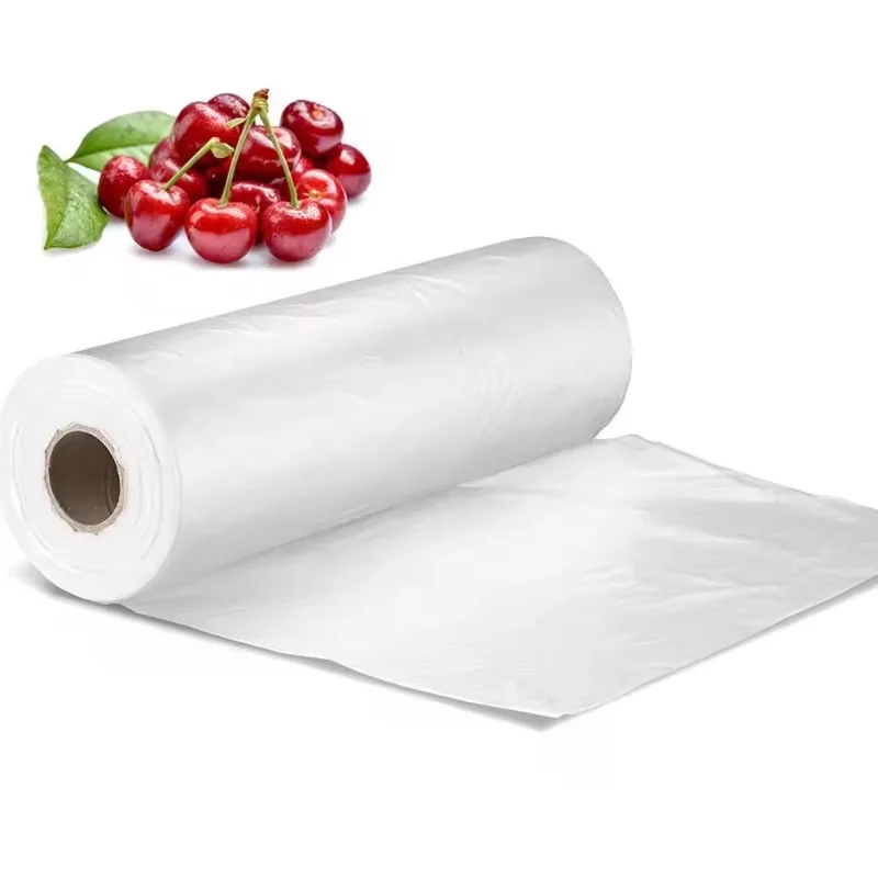 Stretch Wrap Film Transparent Plastic Bag with Handle for Kitchen Fruit Vegetables Freezer Food Packaging Disposable Wrap Film