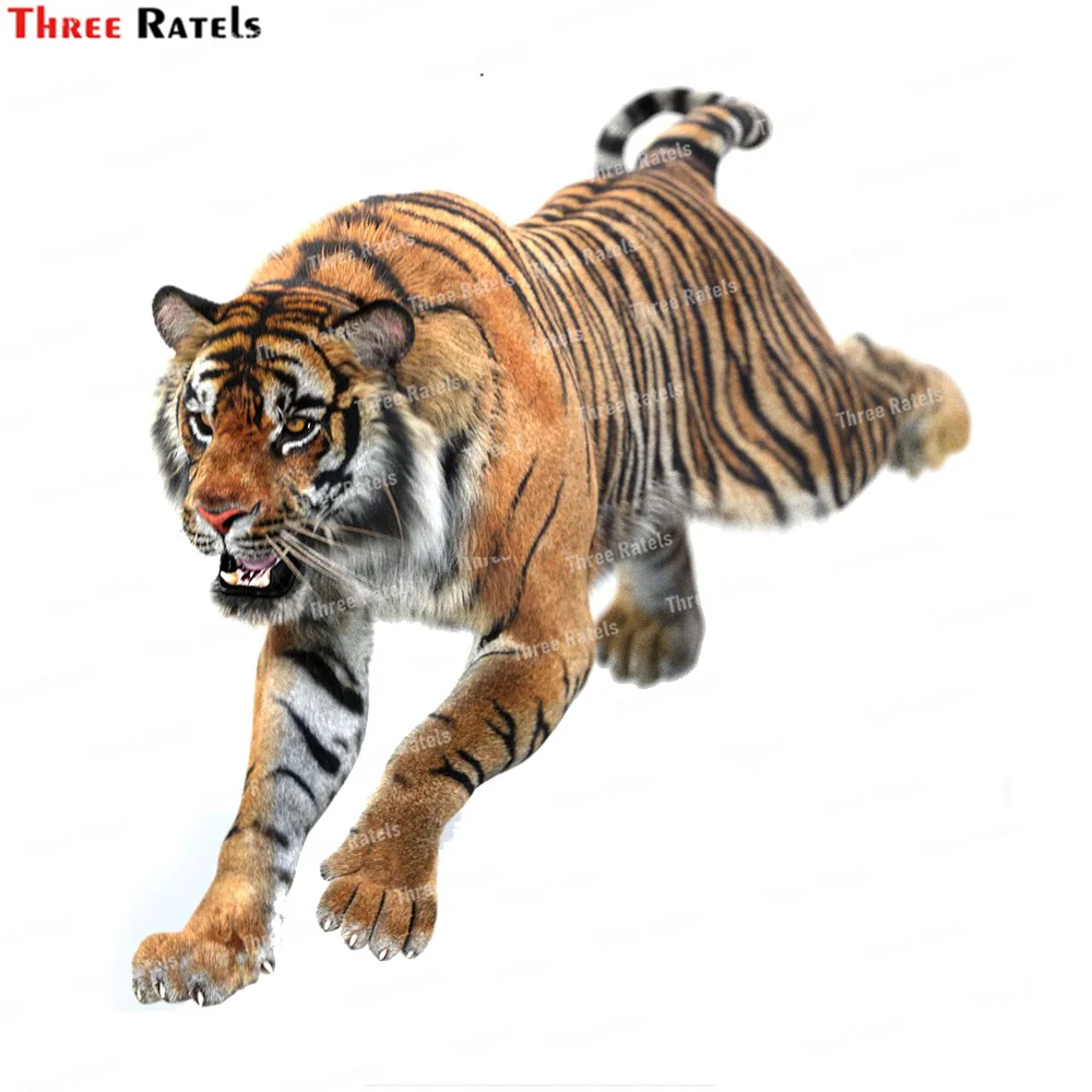 Three Ratels K575 Cartoon Tiger Wall Sticker Vivid Tiger Children Bedroom Home Cabinet Wall Decoration Removable Wall Sticker