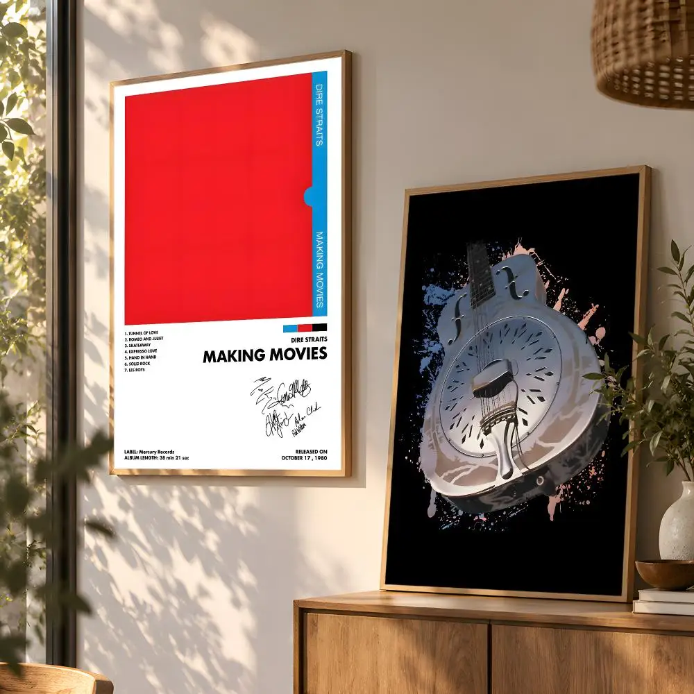 Rock Music Band D-Dire S-Straits Poster Wall Art Home Decor Living Room Bedroom Office Dorm Apartment Gift