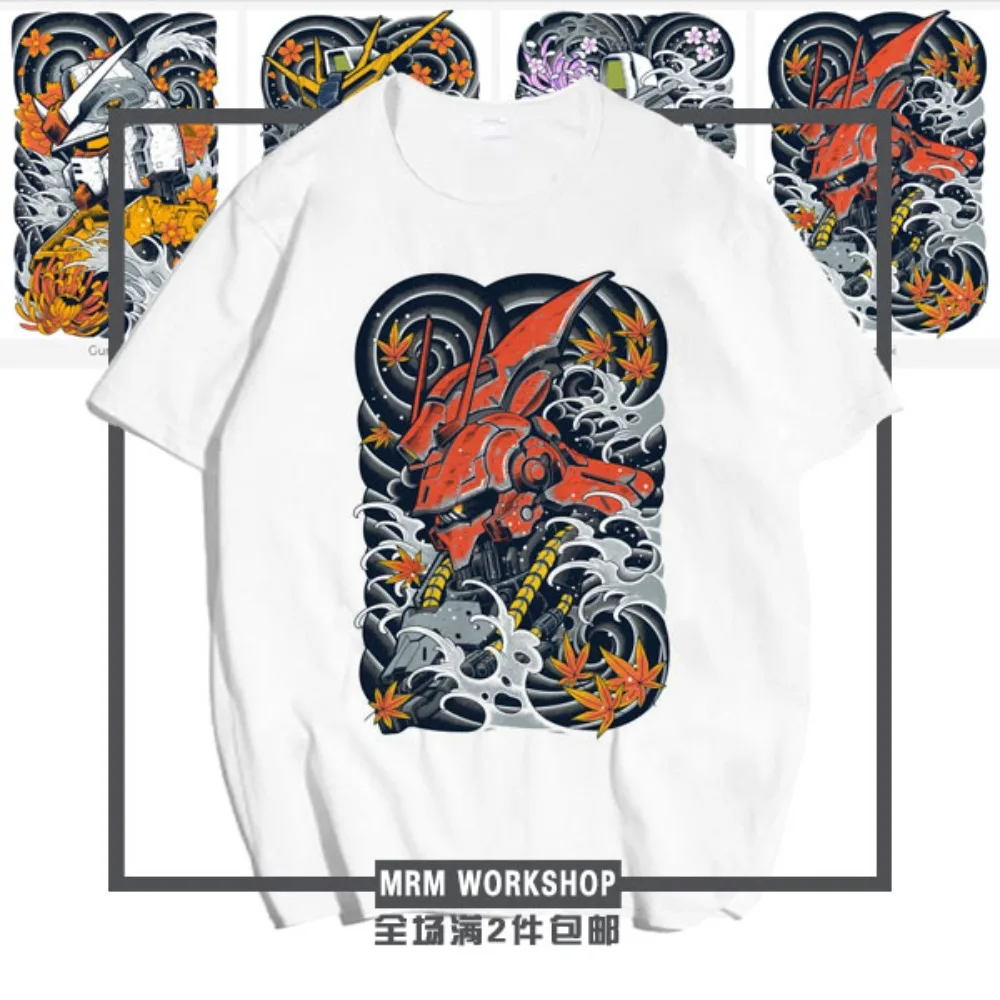 Anime Gundam T-shirt uomo donna cotone manica corta Mecha Robot stampa grafica giapponese Y2k streetwear maglietta casual unisex nuovo