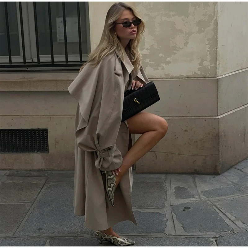 Solid Laepl Lace Up Trench Coat Women Fashion Full Sleeve Waist Cinching Short Windbreak 2026 New Autumn Office Commute Outwear 46 Sbc91fee257ee45bb8380418a41ec6800d