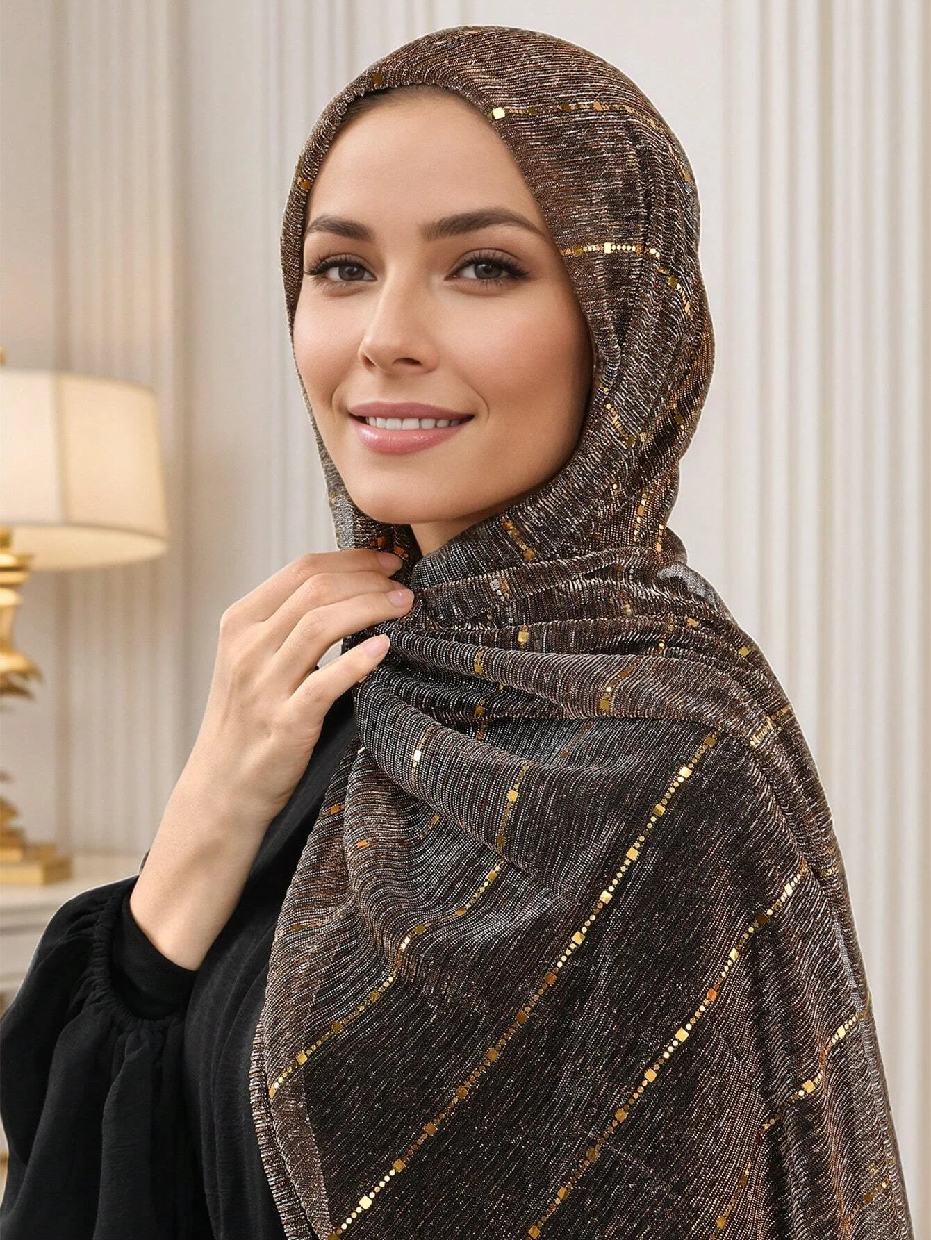 2024 New Corduroy Phnom Penh Muslim Fashion Turban Hijab Femme Musulman Dubai Indian Arabian Scarf Shawl Islam