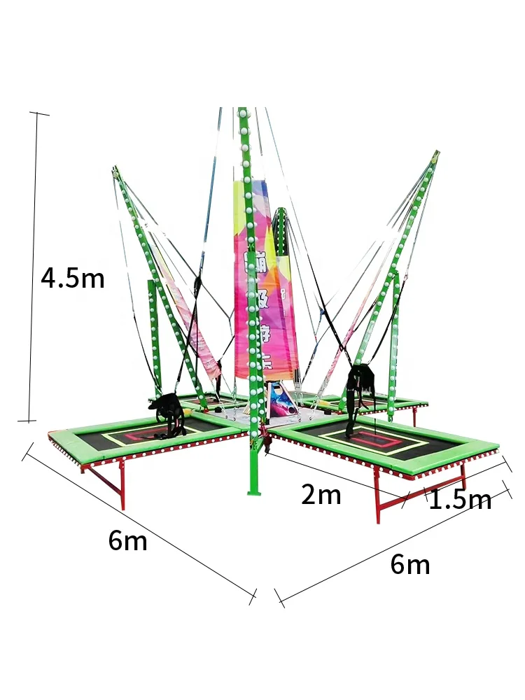 Professional Training Durable Elastic Bungee Harness Trampoline for Gymnastic Exercise Sports Practice Outdoor Adventure Park