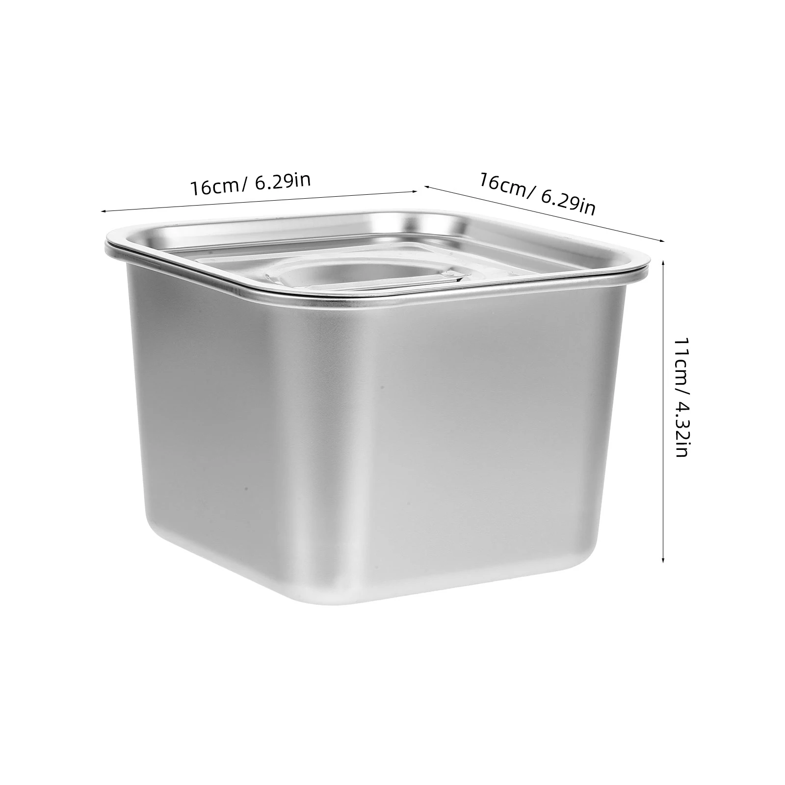 

Condiment Container Stainless Steel Square Spice Jar Large Capacity Kitchen Gadget Seasoning Holder Multifunctional