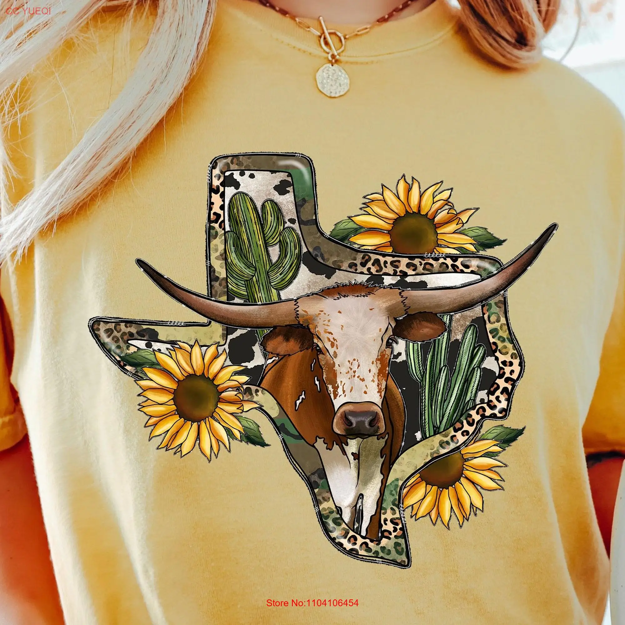 Texas Desert Sunflower Cactus Shırt Vintage Western Sunset T Shirt boho cowboys cowgirls Highland Cow Farm