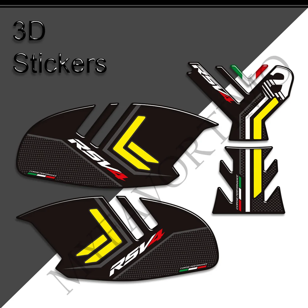 2009 - 2020 2021 2022 für Aprilia RSV4 1100 Motorrad Tankpad Griffe Gas Heizöl Kit Knie 3D aufkleber Decals Protector