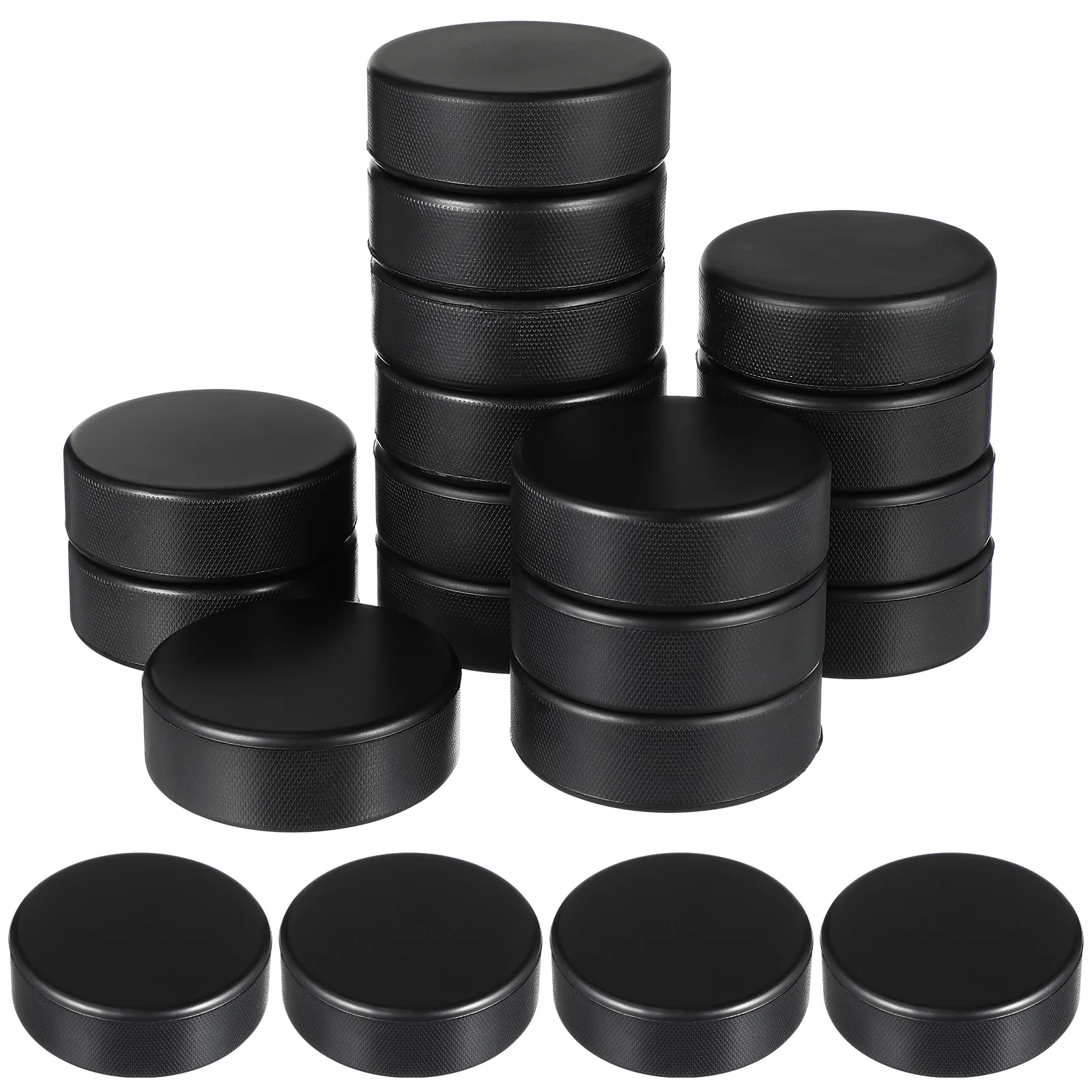 

24pcs Hockey Pucks Indoor Foam Pucks Hockey Game Practice Equipment Lightweight Durable Black Bulk Sports Training Street