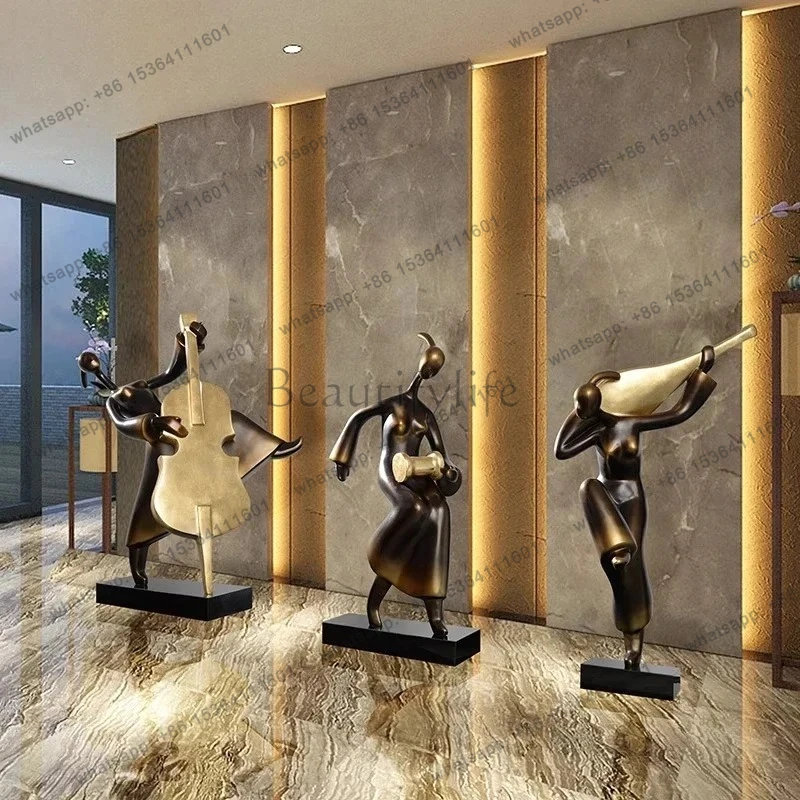 

Lobby Ladies Ornament Welcome Figure Sculpture Large Floor-to-Floor Sales Office Entrance Aisle Decorative Art
