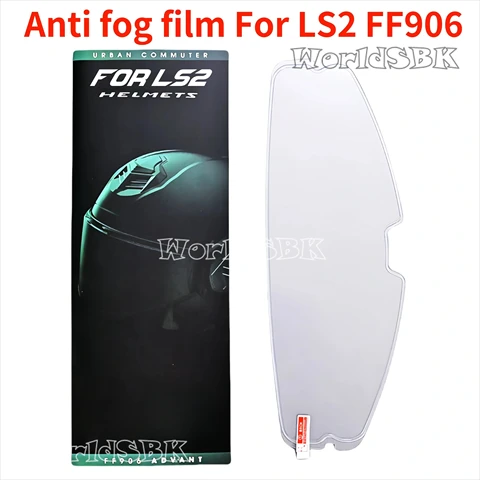 Антифоговая пленка FF906 для шлемов LS2 FF906 Advant с откидным визором, прозрачные антифоговые вставки для визора шлема.