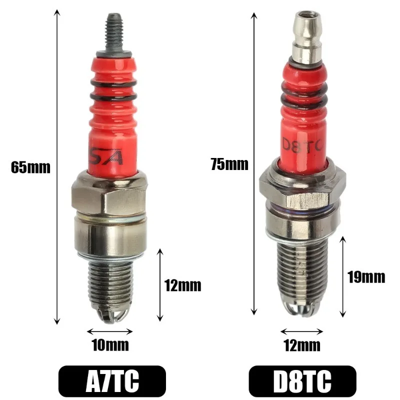 Racing Spark Plug High Performance Motorcycle A7TC D8TC 10/12mm Spark Plugs For A7TDI A7RTC C7HSA D8EA D8RC DR8EA