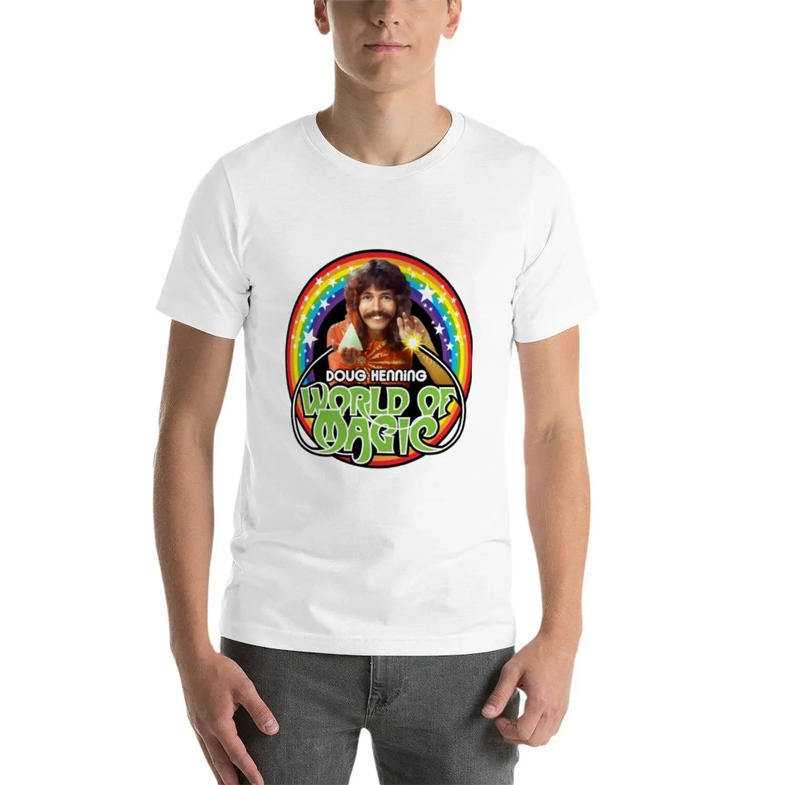 Doug Henning T-Shirt Anime Kleidung schnell trocknende Herren Grafik T-Shirts groß und groß