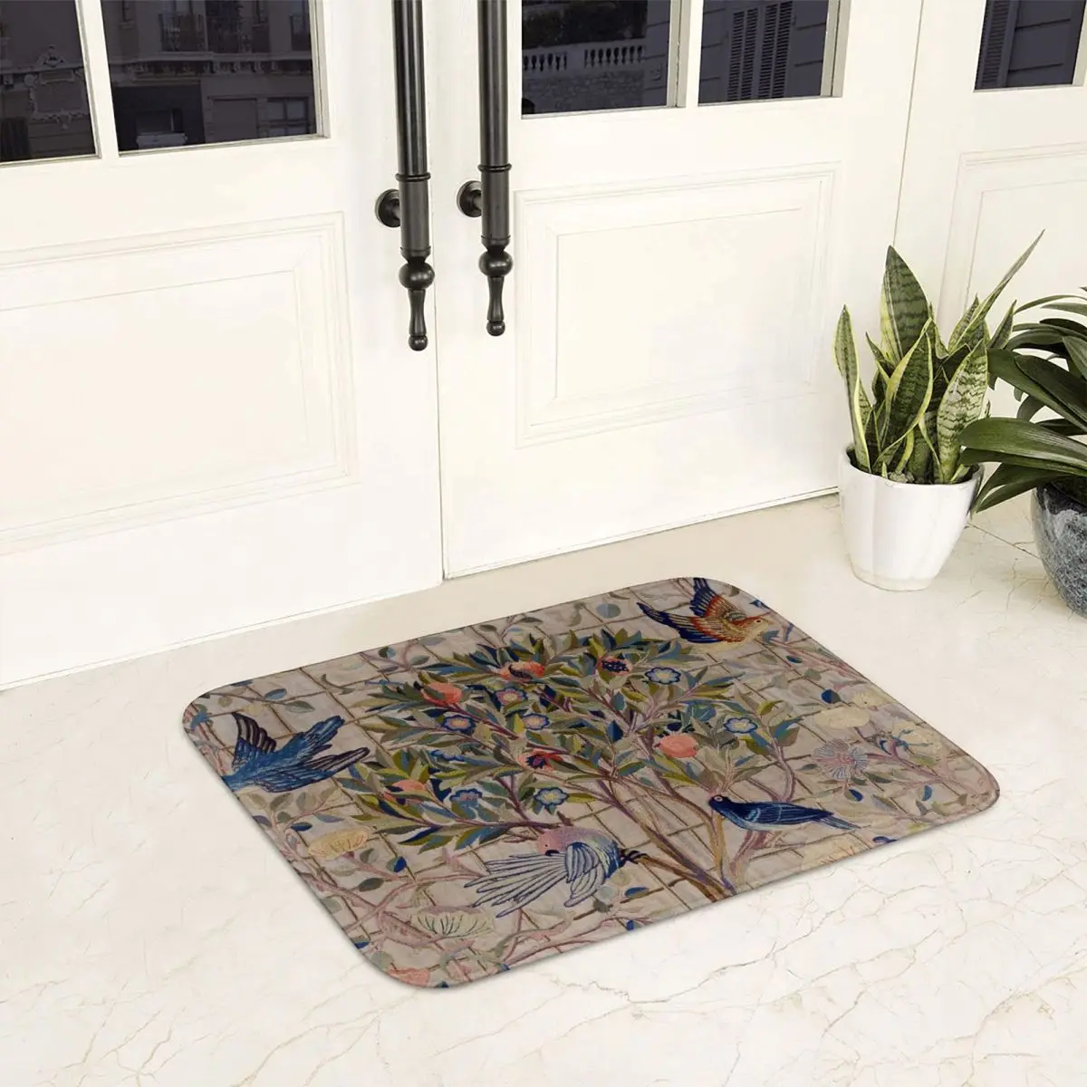 William Morris Kelmscott Trellis Embroidery Anti-slip Doormat Floor Mat Durable Carpet Rug for Home Living room Footpad Mats image 6