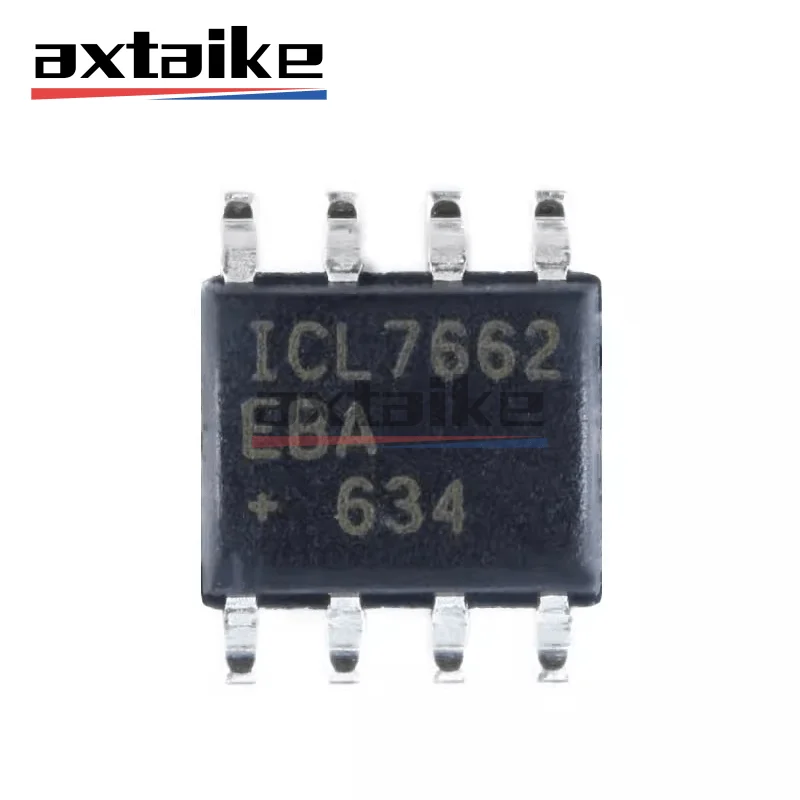 5PCS ICL7662EBA+T SOP-8 ICL7662EBA ICL7662 Input 4.5V - 20V 10KHZ SMD IC CMOS Voltage Converters