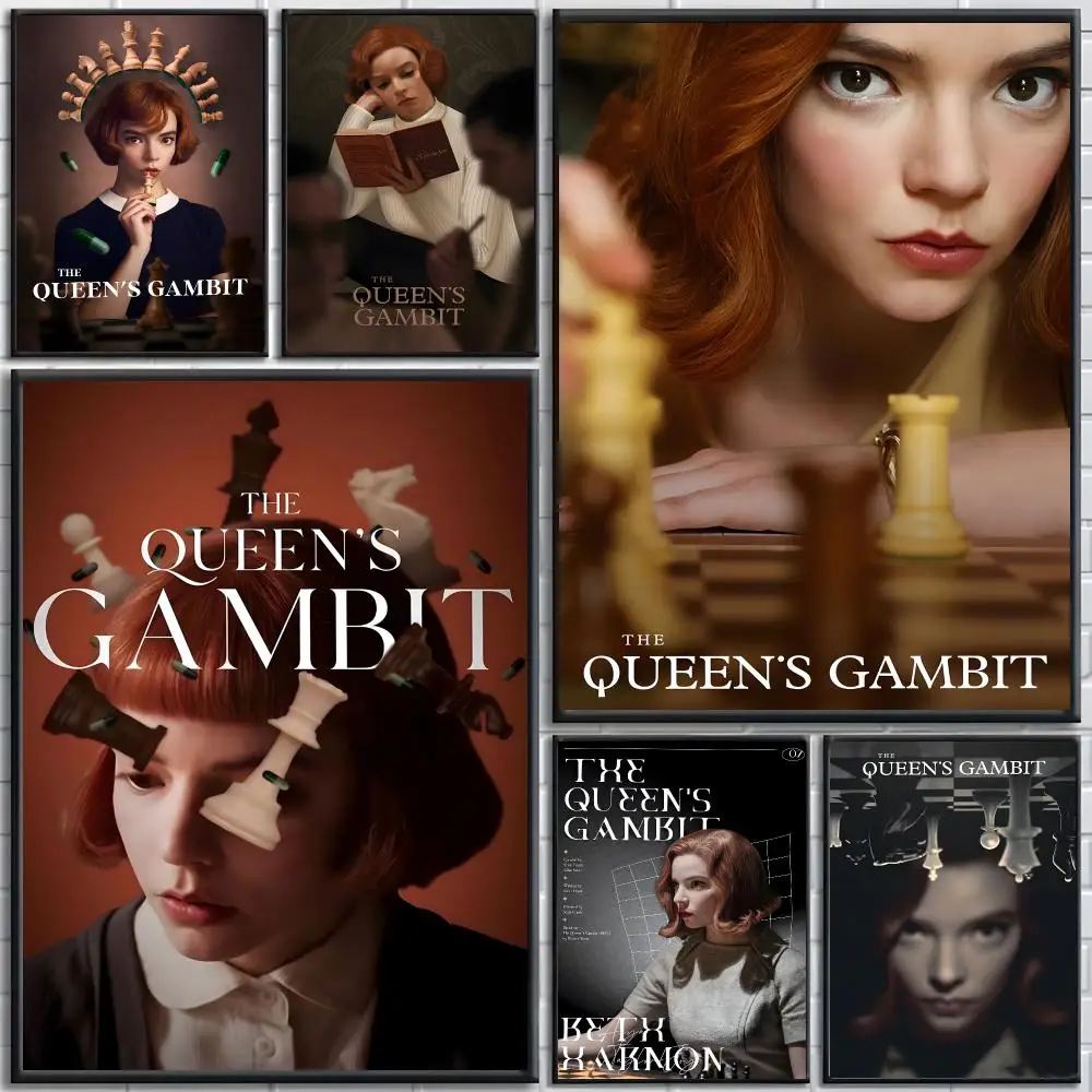 T-The Queen’s Gambit Poster posters for bedrooms and living rooms high definition cartoon movie-themed wall art.