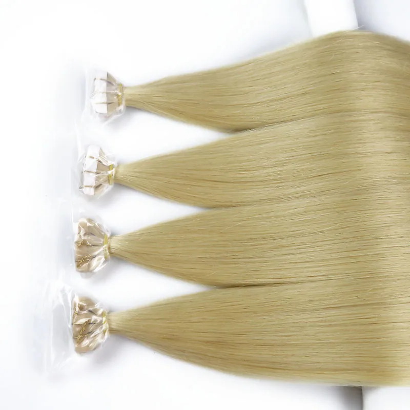 100% Virgin Human hair Tape in Extensions Indian Hair Vendors 18-24inch Cuticle Aligned Virgin Tape In Hair Extensions Straight