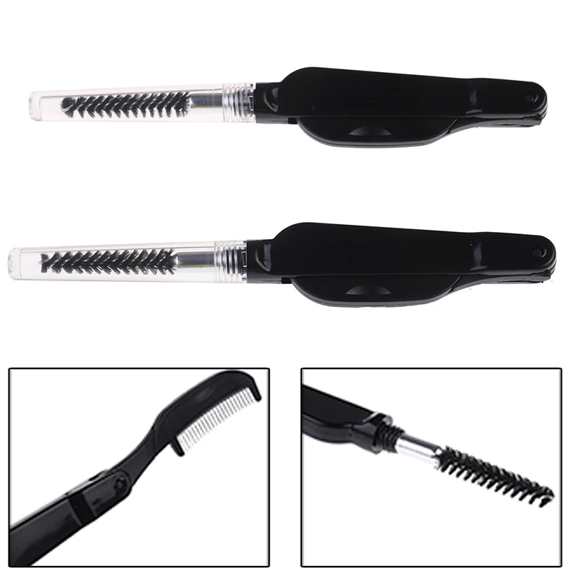 1PC 접이식 미용 도구 속눈썹 브러쉬 접이식 마스카라 완드 눈썹 빗 브러쉬