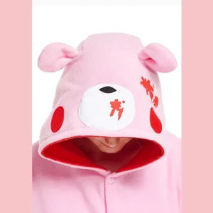 Çizgi film kostümü Cosplay hayvan hem erkekler hem de kadınlar için, Onesies polar yetişkin pijamaları tek parça takım elbise, parti, ayı karanlık, Kigurumi 6 Büyük satış-ayı deseni-no. 3
