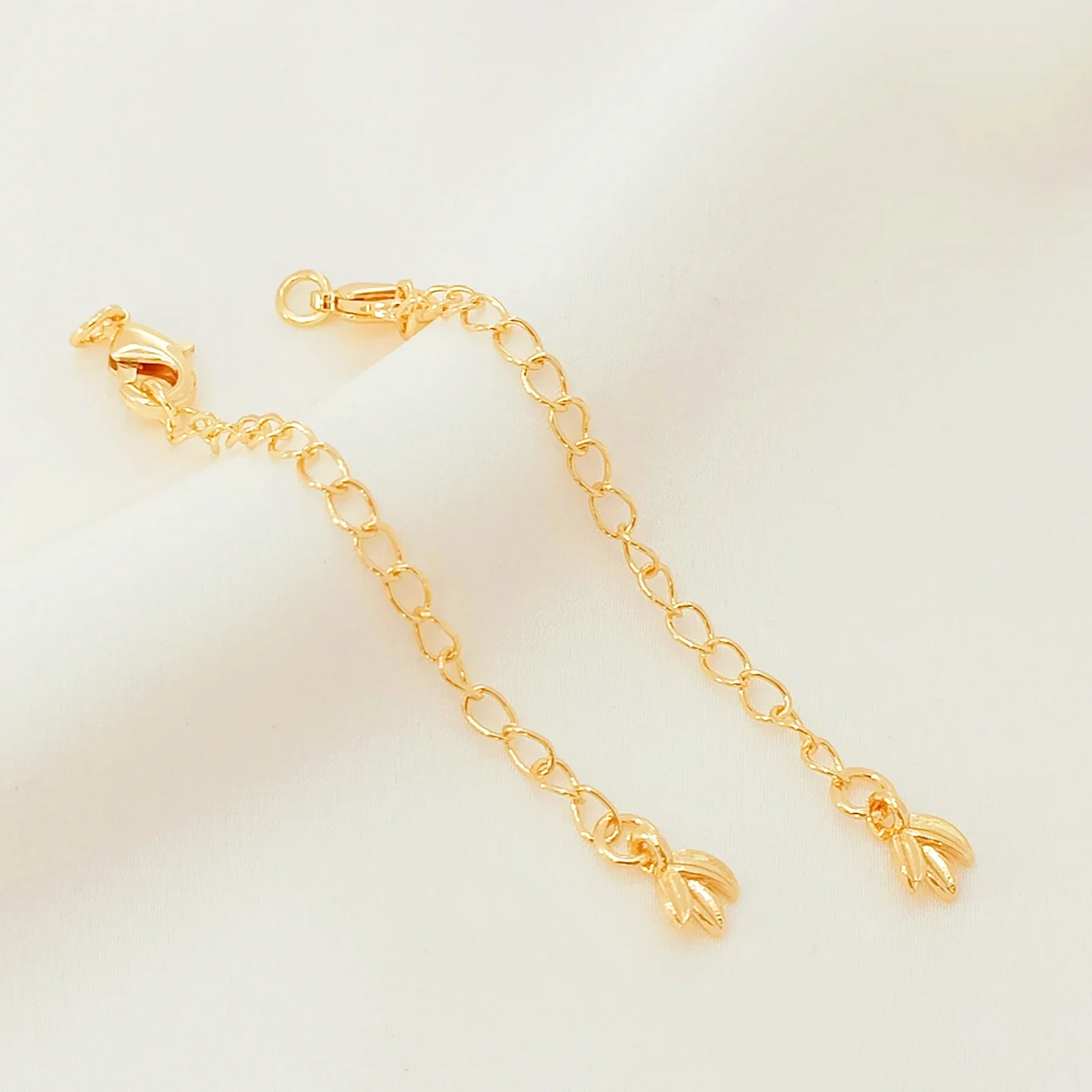 

14K Gold-plated Zirconium Fish-tail Small Flower Pendant Extension Chain Diy Handmade Bracelet Necklace Extension Chain Accessor