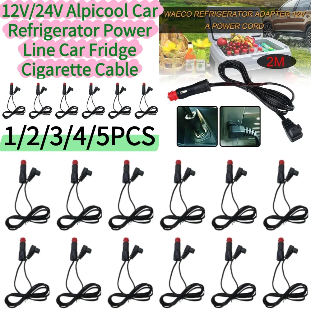 1/2/3/4/5 piezas Cable de alimentación para nevera de coche Alpicool 220V 12V/24V, Cable de extensión para nevera de coche, Cargador de batería para nevera