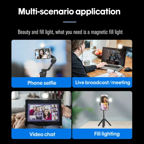 Imagen 2 del producto STARTRC Osmo Mobile 7 luz de relleno luces LED magnéticas recargables para DJI OM 6/4/5/SE/Insta360 accesorios estabilizadores de mano