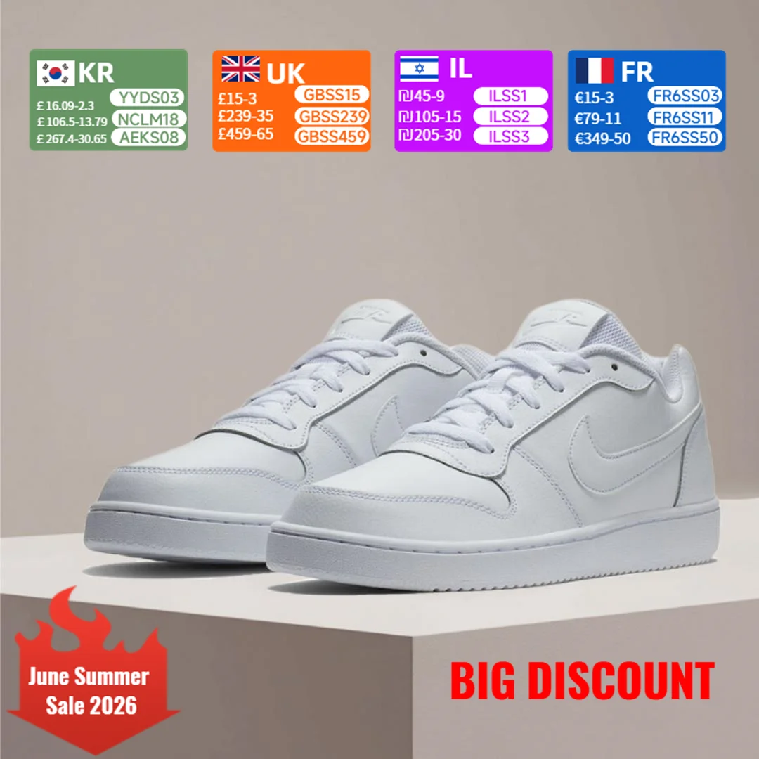 

Nike Ebernon Low-Top Classic Comfort Slip-Resistant Cushioning Durable Everyday Unisex Skate Shoes AQ1774-102