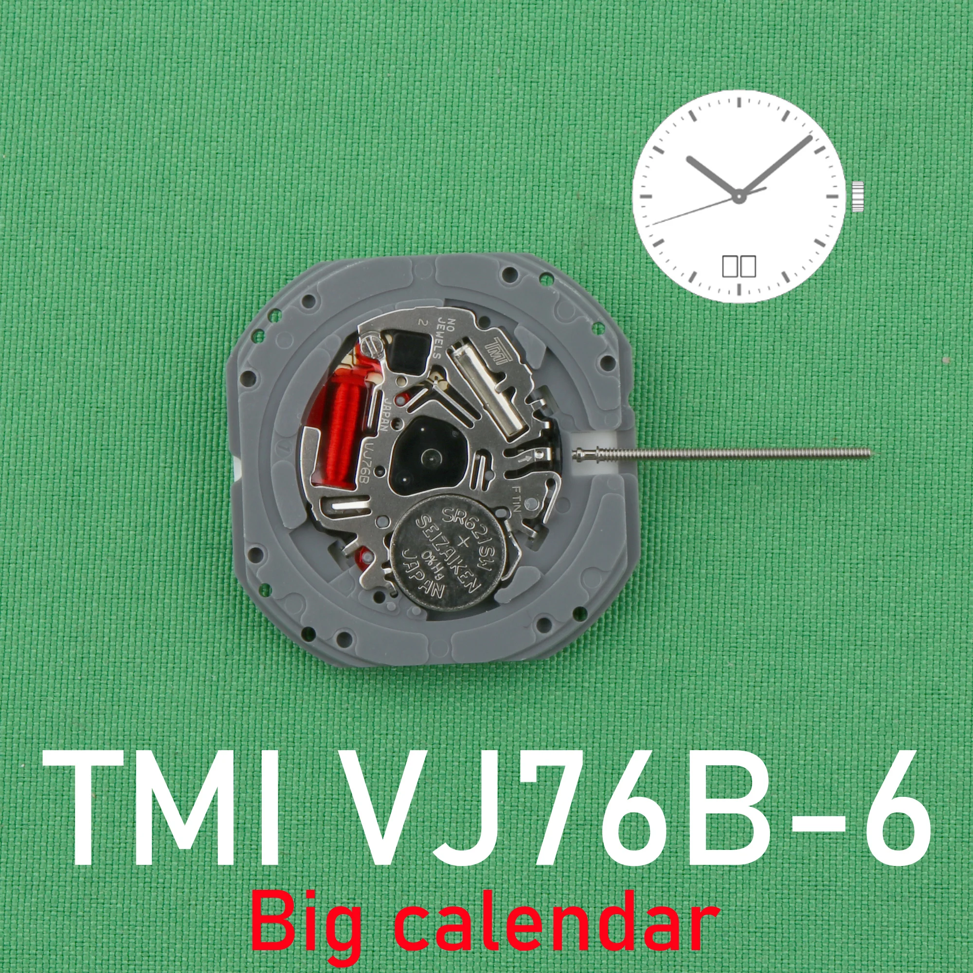 TMI VJ76B movement New Japan Seiko VJ76b-6 Quartz Movement Original SII/TMI VJ76 Watch Movement VJ12 MOVEMENT Date At 6
