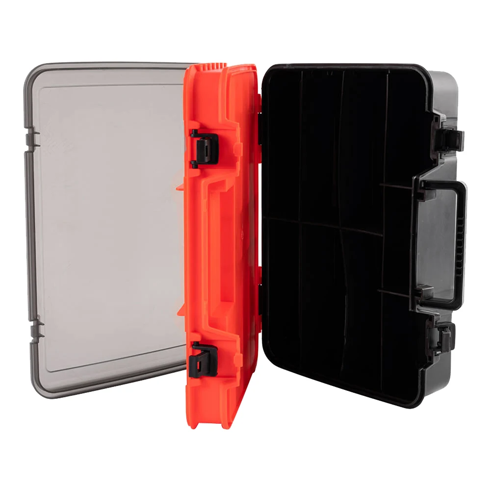 

ABLB-Bait Storage Box Fishing Tackle Box Plastic Waterproof Fly Fishing Tool Box Black