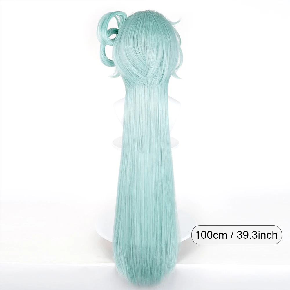 Long Straight Green Highlights Red Synthetic Wigs with Bangs Anime Game Cosplay Fluffy Wig for Daily Party