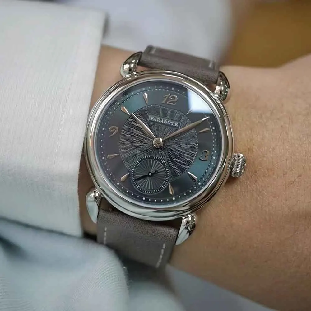 FARASUTE Top Brand Luxury Manual Mechanical Watch Mens Swiss SW261 Movement 5Bar Waterproof Stainless Steel Sapphire Wristwatch