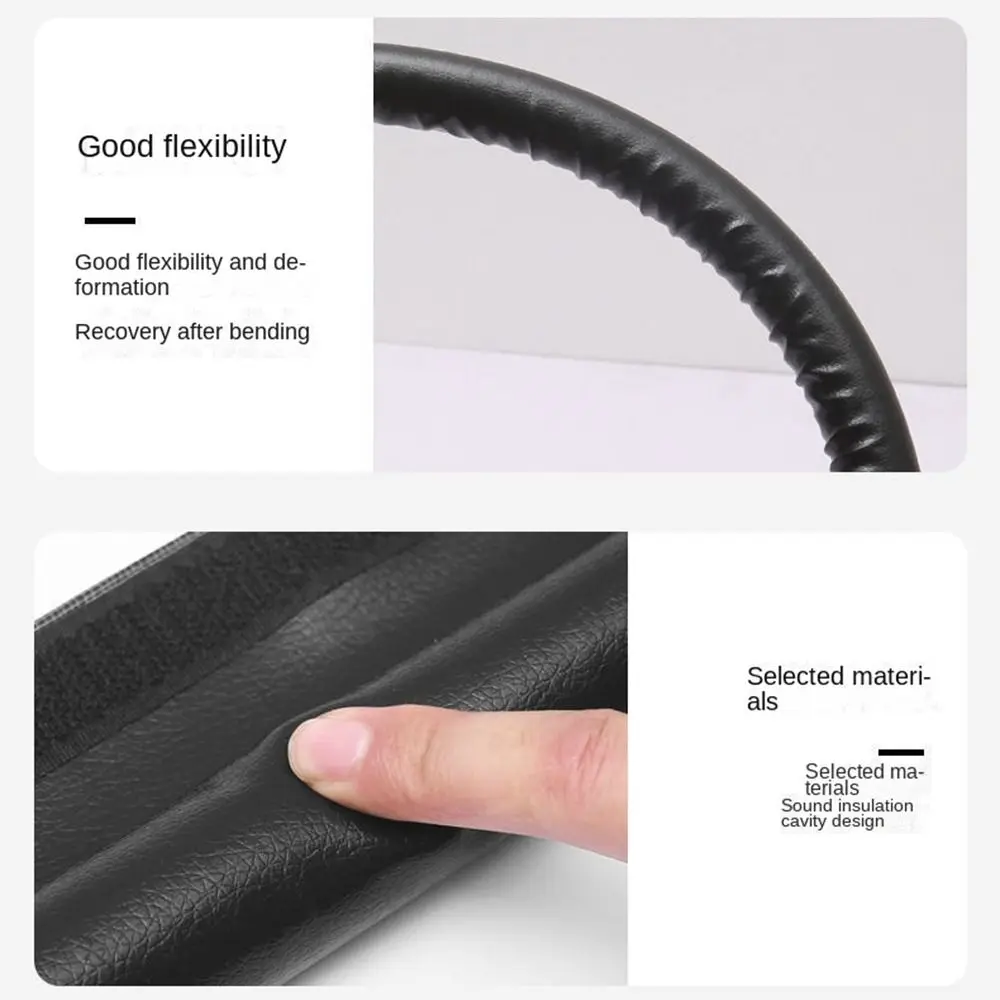 

New Leather Door Seal Strip Foam Windproof Sound Insulation Sealing Strip Multifunctional Warm Under Door Draft Stopper Door