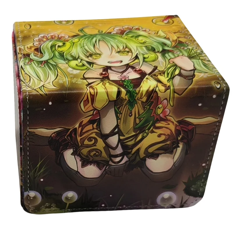 Card Case Yu-Gi-Oh Traptrix Rafflesia Sera Cularia Atypus Diy Leather Action Toy Figures Anime Game Collection Storage Box