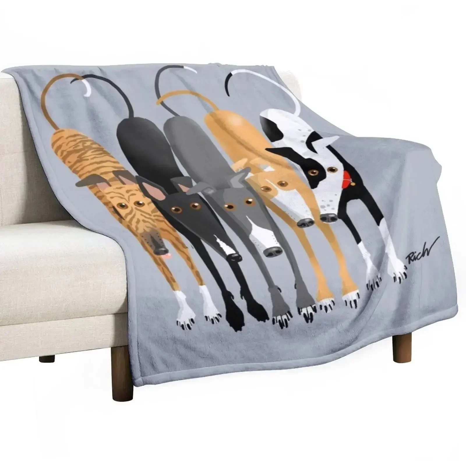 Tails up! Throw Blanket Hairys Luxury Throw Blankets