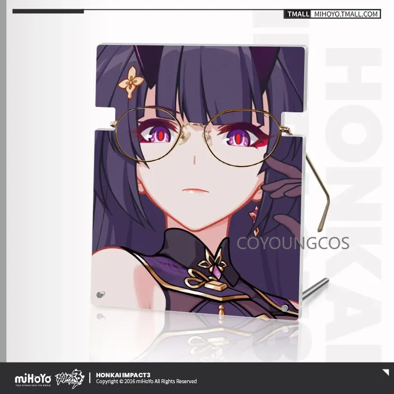 

[Genuine] Honkai Impact 3 Raiden Mei Theme Acrylic Eyeglass Holder Thunder Pattern Anime Prop Xmas Gifts In Stock Peripheral