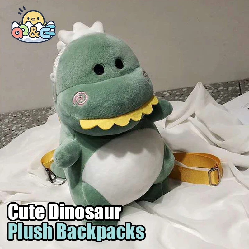 

Mini Plush Dinosaur Backpacks Cartoon Cute Crossbody Bag Kindergarten Baby Kids Schoolbag Mobilephone Backpack Gift Children