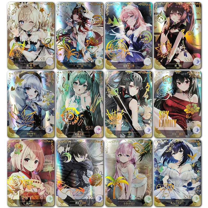 

Goddess Story Anime Characters New Version Ssr-Series Bronzing Process Children's Toys Collection Card Christmas Birthday Gift