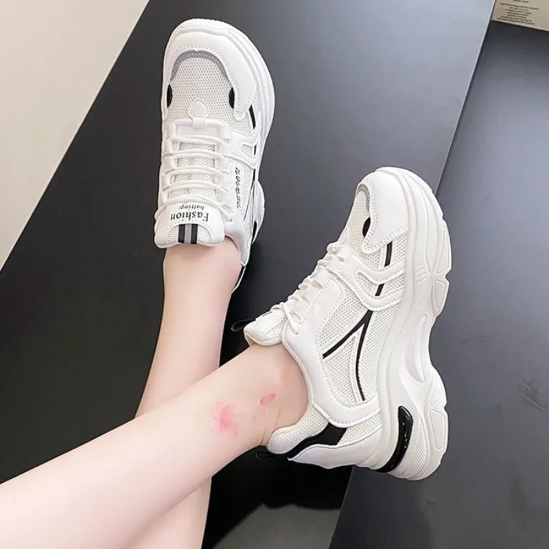 2026 Summer Autumn Lady All Match Secret Lift Clunky Papa Platform Air Flow Hot Athletic Trainer