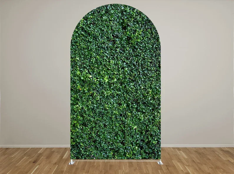 Mehofond الأحمر باب الحظيرة قوس خلفية غطاء مزرعة حفلة عيد ميلاد الخشب الأخضر يترك أقواس خلفية Festa حفلة استحمام الطفل ديكور