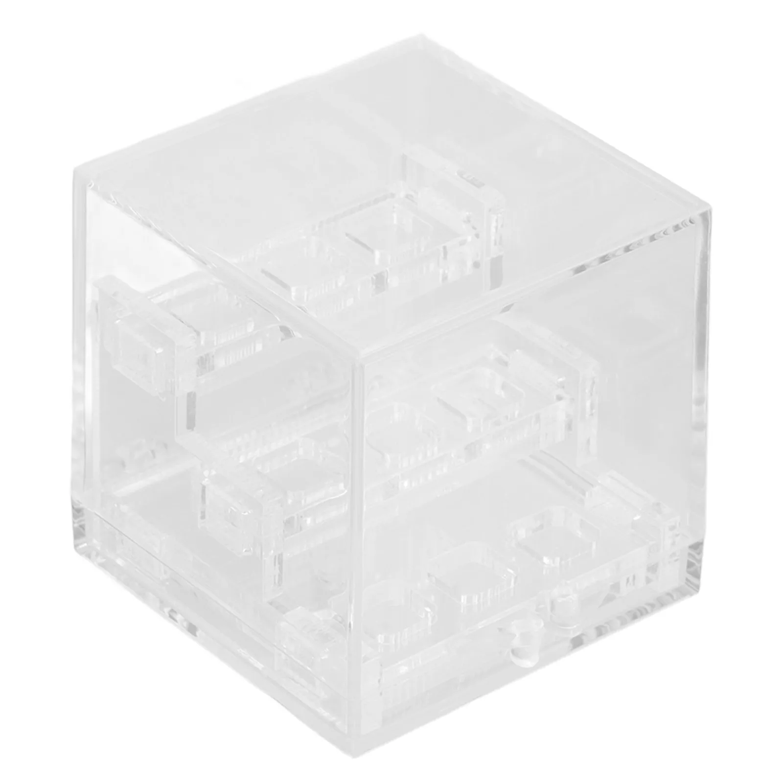 

Acrylic Display Box with Lid Clear Small Case for Gemstones Jewelry 3-Tier Stand Mineral Seashell Collection Organizer