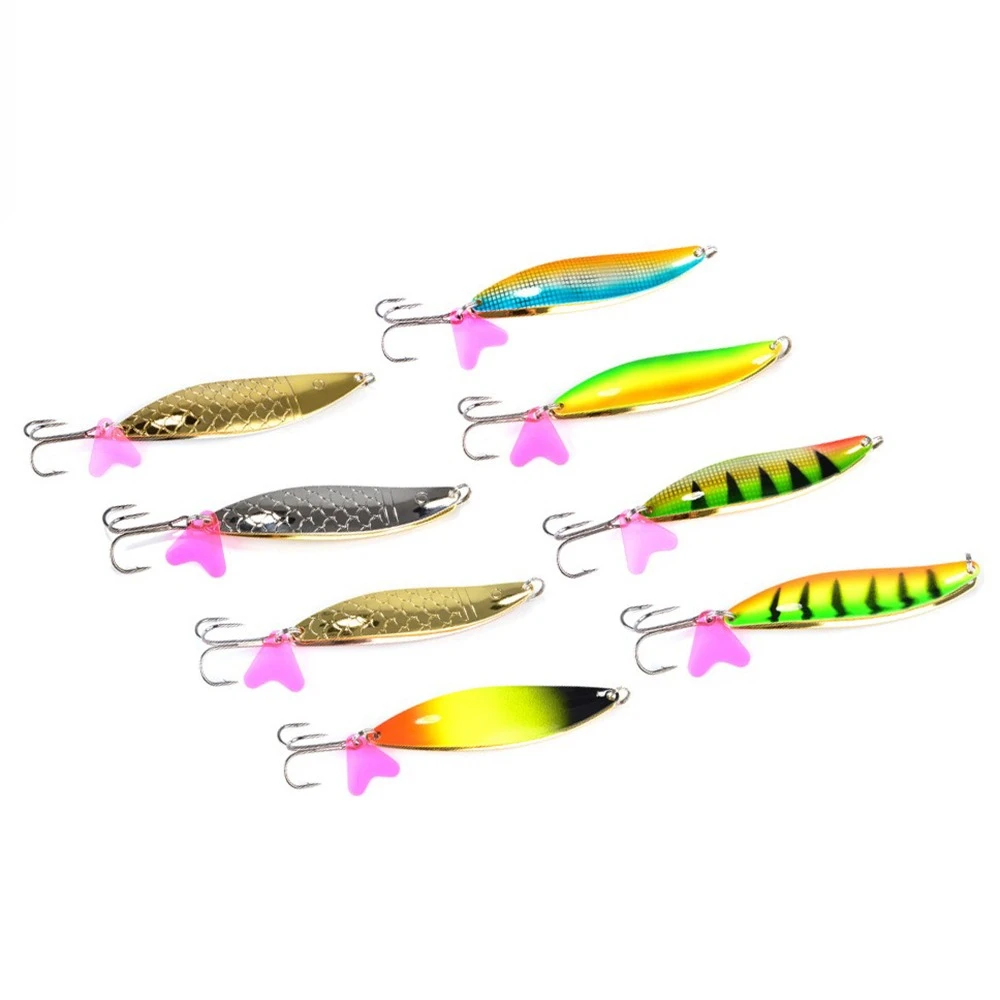 

Metal Spoon Sequin Baits Fishing Lures 24g 28g 35g Casting Jigging Lures Artificial Hard Baits Fishing Tackle Wholesale Pesca