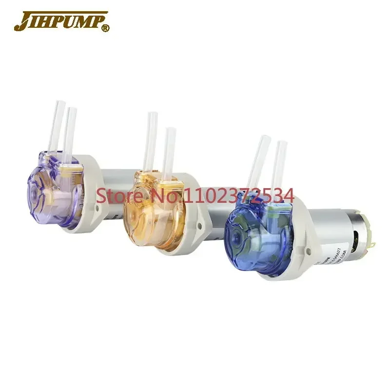 JIHPUMP 293KC Small 5v 6v Dc 12v 24v Mini Liquid Dosing Parts Micro Hose Water Peristaltic Pumps Arduino Silent OEM